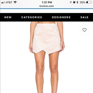 BCBG Faux Suede Mini Skirt